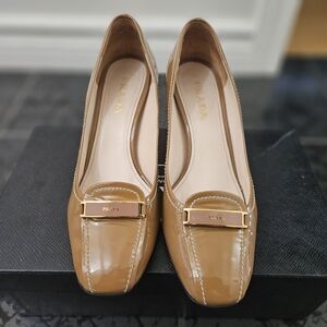 Prada Women's Tan Leather Loafers